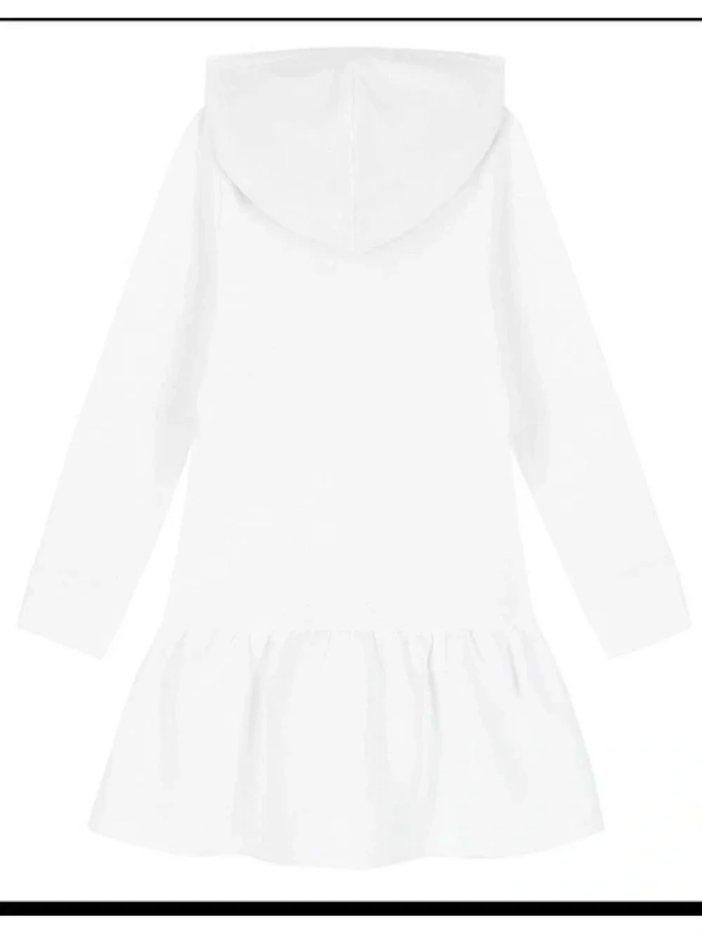 Ralph Lauren White Hoodie Dress with Multicolor Polo Pony Size -16 Girls